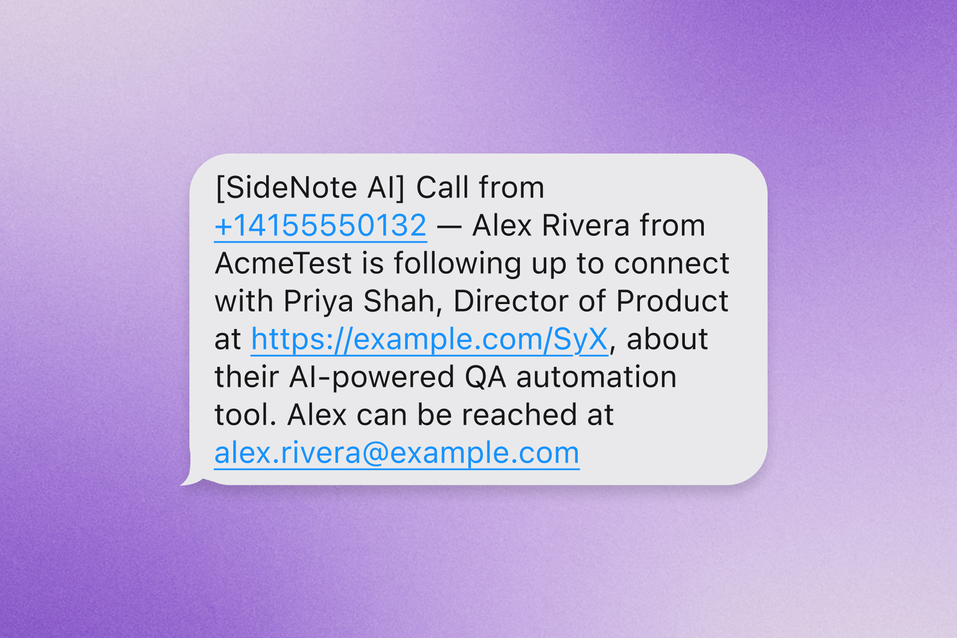 Text notification alerts